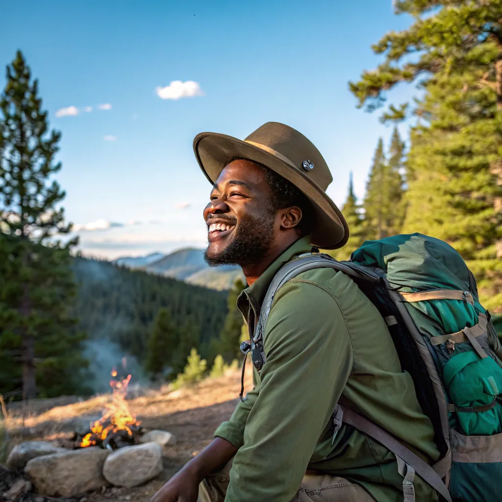 Michael Brown, happy camper
